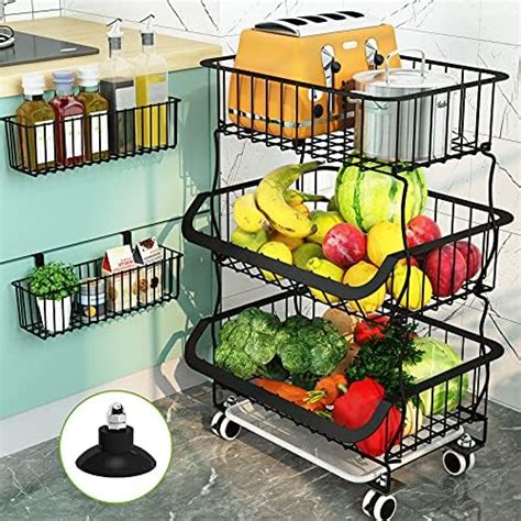 1Easylife Fruit Vegetable Basket 3 Tier Stackable Fruit Vegetable