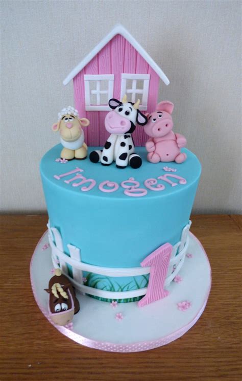 Cute Farmyard Animals Birthday Cake Susies Cakes