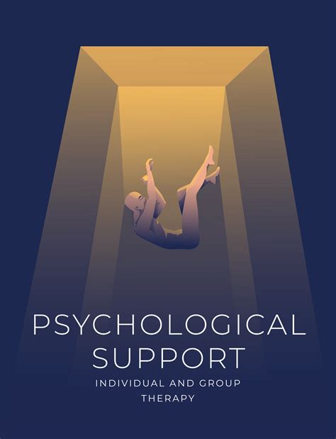 Psychological Support Concept Art Poster Falling Naked Man In The Dark