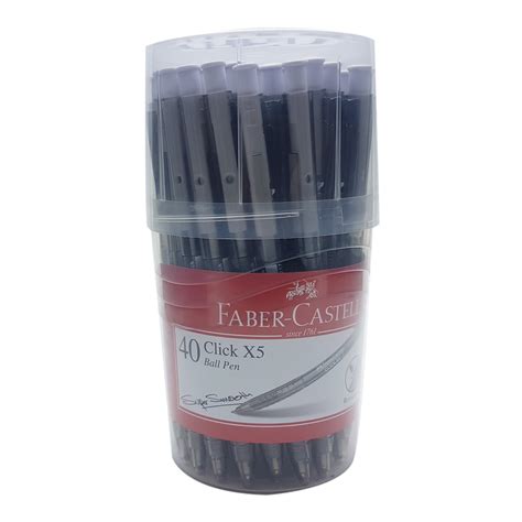 Faber Castell Click X Ball Pen Black Mm Set Of