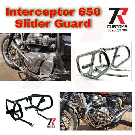 Royal Enfield Interceptor And Gt 650 Crash Guard With Slider At ₹ 3800 Bike Accessories In