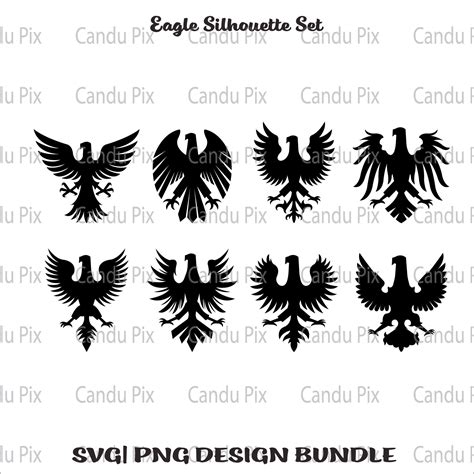 Eagle Set Svg Emblem Svg Eagle Set Png Emblem Png Svg Etsy