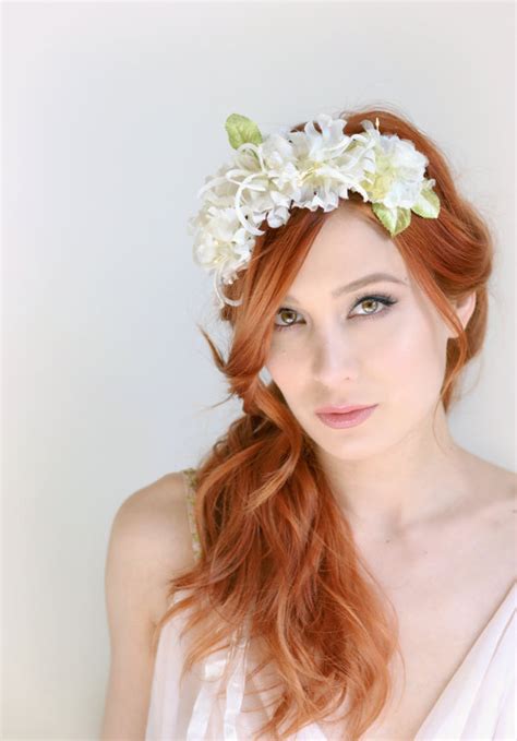 Bridal Crown Vintage Floral Crown Ivory Flower Crown Flower Hair