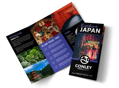 Japan Travel Tri-Fold Brochure Template | MyCreativeShop