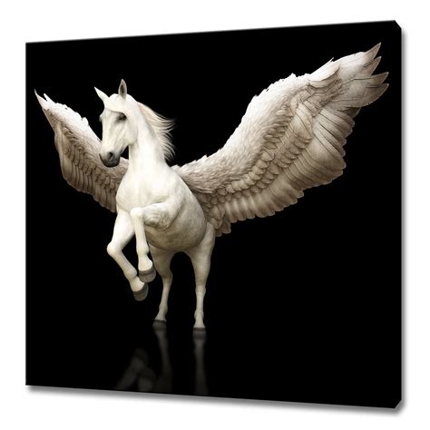 Beautiful White Pegasus Majestic Mythical Greek Winged Horse Modern