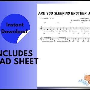 Piano Music Sheets Are You Sleeping Brother John Instant DIGITAL MUSIC