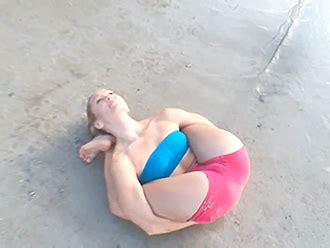 Sexy Yoga Outdoor With Hot MILF