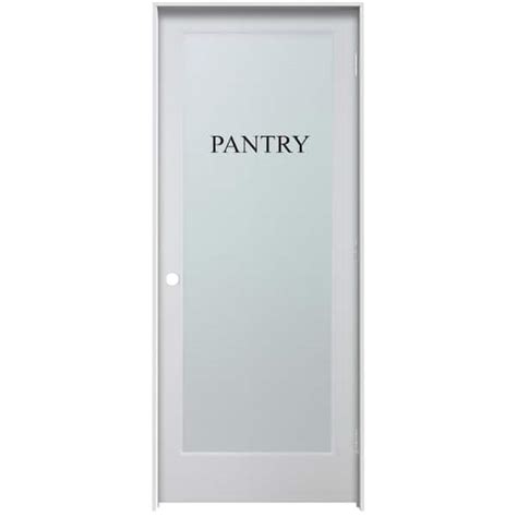 Mmi Door Modern Pantry 30 In X 80 In Left Hand Full Lite Frosted Glass Primed Mdf Single