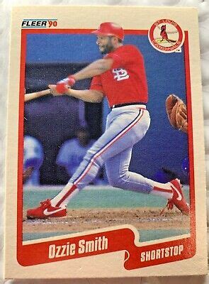 Ozzie Smith Fleer Baseball Card Hall Of Fame Hof St Louis