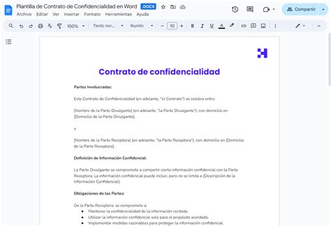 Contrato De Confidencialidad En Word ¡descarga Esta Plantilla Crehana