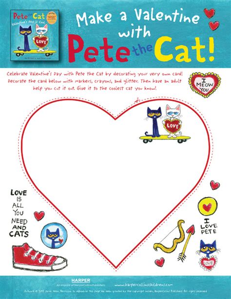 Pete The Cat Valentines Day Is Cool Card