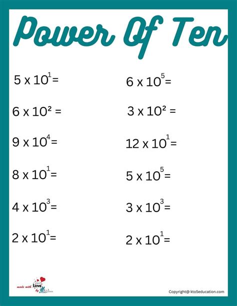 Free Scientific Notation Of Power Of Ten Printable Free Download Check More At