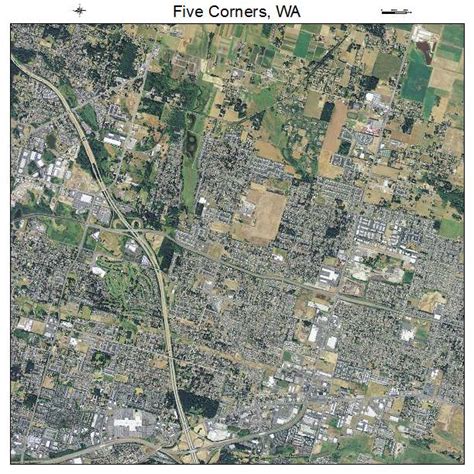 Aerial Photography Map Of Five Corners Wa Washington