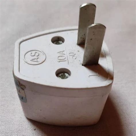 White Plastic 2 Pin Plug Top Adaptor For Electrical Fitting At Rs 40