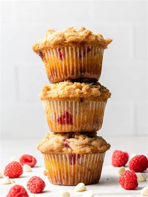 Raspberry White Chocolate Muffins Cookie Dough Diaries