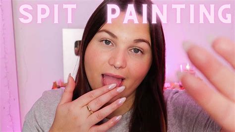 Asmr Spit Painting On You 👅 Youtube