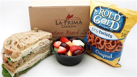 Sandwich Boxed Lunch 2 Sides Catered Lunch La Prima Catering