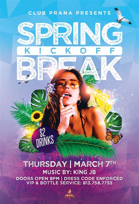 Spring Break Thursday Kickoff Party Club Prana