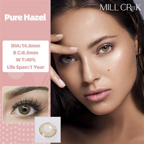 Freshlook Pure Hazel Contacts On Brown Eyes