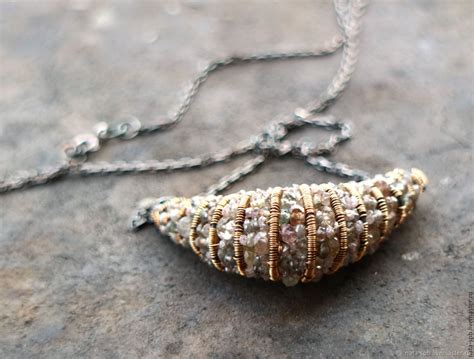 NUDE кулон улитка алмазы сапфиры золото серебро в интернет магазине на Ярмарке Мастеров