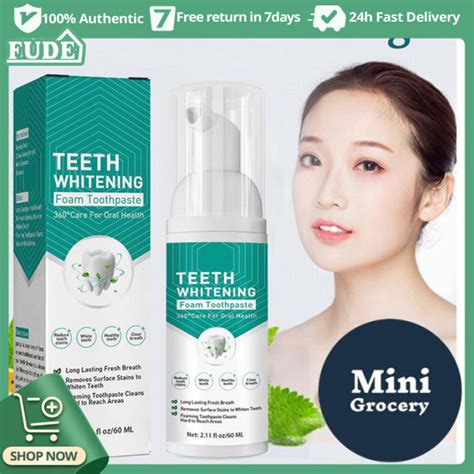 Teeth Whitening Toothpaste Remove Plaque Stains Oral Odor Mousse