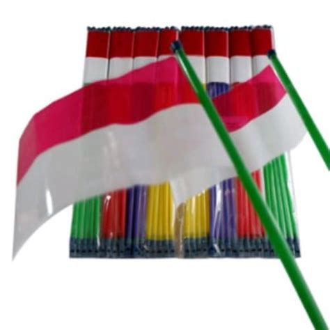 Jual 20pcs Bendera Plastik Merah Putih Plus Gagang Bendera Merah Putih Shopee Indonesia