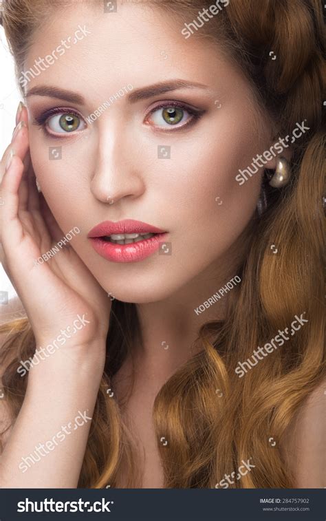 Beautiful Girl Light Nude Makeup Blond Stock Photo Shutterstock