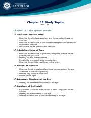 Chapter 17 Study Topics Docx Chapter 17 Study Topics PHYL 141 Chapter