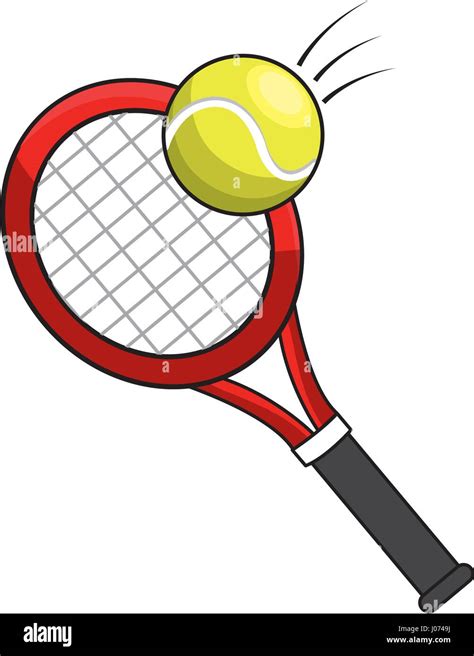 Color Raqueta Y Pelota De Tenis Icono Imagen Vector De Stock Alamy