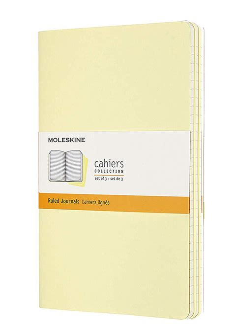 Zestaw 3 zeszytów Moleskine Cahier L duże 13x21 cm w Linie Delikatnie