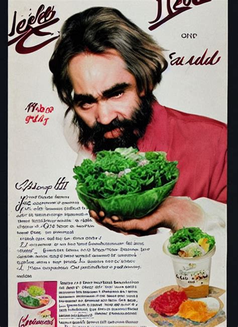 Krea Ai Vintage Jello Advertisement Depicting Charles Mans
