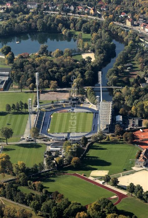 Jena Aus Der Vogelperspektive Stadion Des FC Carl Zeiss Auf Dem Ernst