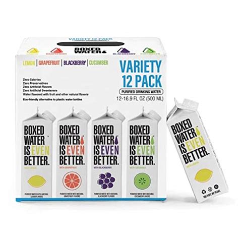 Boxed Water Variety Pack Flavored Water 16 9 Oz 12 Pack Purified