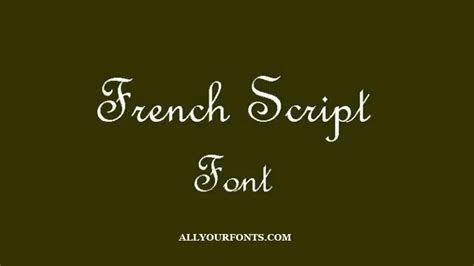 French Script Font Download - All Your Fonts