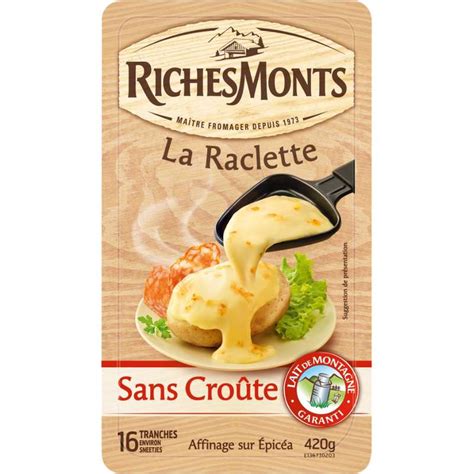 Raclette au lait de montagne pasteurisé sans croûte RichesMonts 16