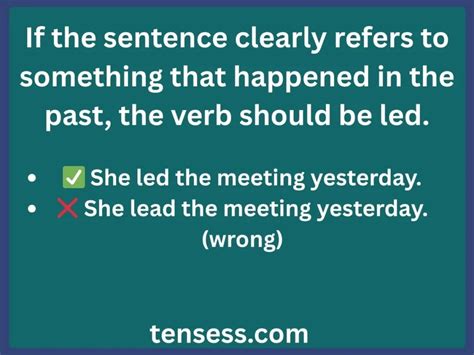 Past Tense of Lead: Definition, Usage, and 30 Examples