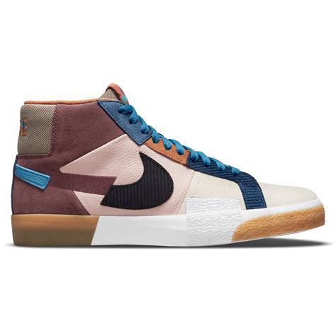 Nike Sb Zoom Blazer Mid Premium Mosaic Pack Dark Wineblack Pink