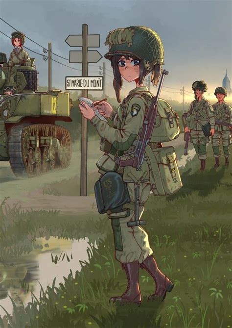 Pin By Tank Dempsey On Ww2 Anime Historical Anime Anime Warrior Girl