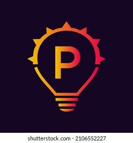 Letter P Electric Logo Letter P Stock Vector Royalty Free 2106552227