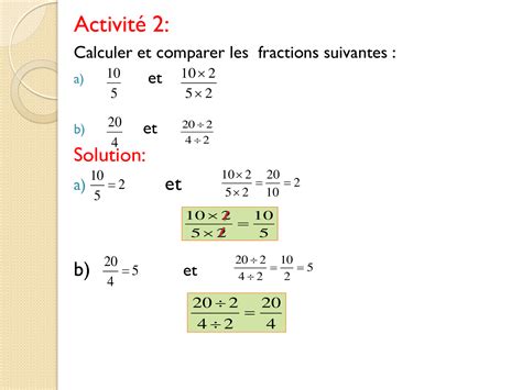 Nombres en écriture fractionnaire Cours MA AlloSchool