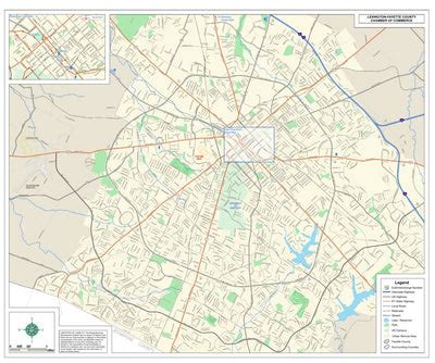 Lexington, KY Street Map (2012) by Bluegrass ADD | Avenza Maps