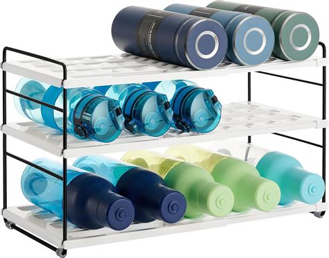 MetWoods Water Bottle Organizer For Cabinet 3 Tier Expandable Water