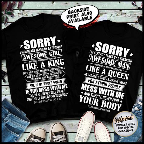 Funny Anniversary Tshirts Taken Shirts Funny Couple Shirts Newly