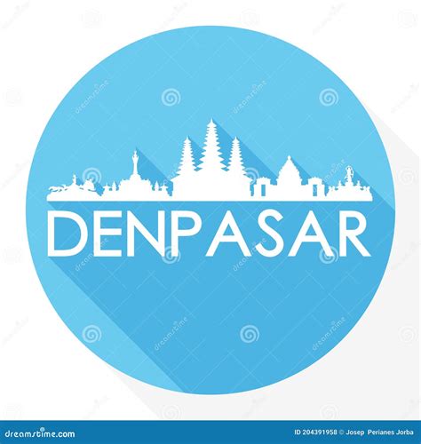 Denpasar Indonesia City Map In Black And White Color Outline Map Cartoon Vector Cartoondealer