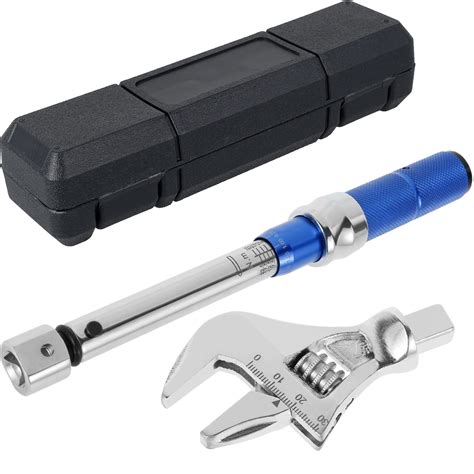 adifare digital adjustable torque wrench   nm mm steel open
