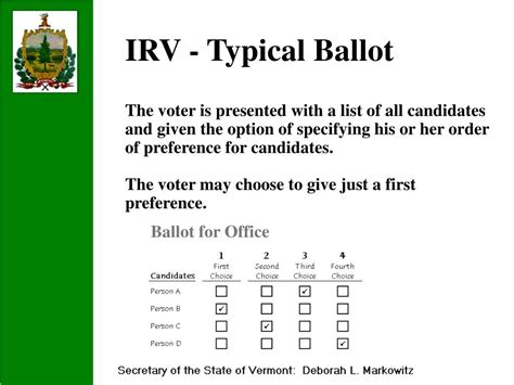 Ppt Instant Runoff Voting Powerpoint Presentation Free Download Id