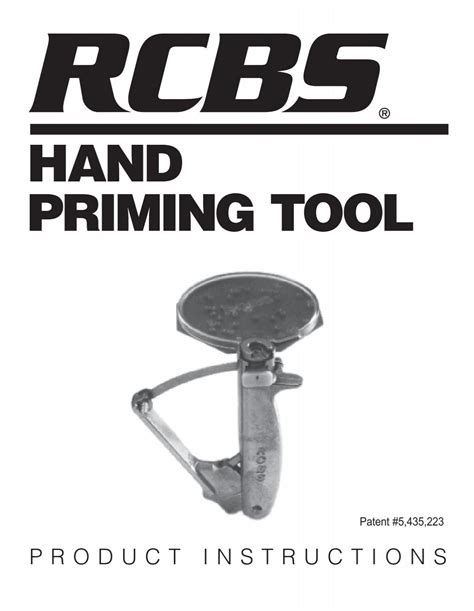 Hand Priming Tool Instructions Rcbs