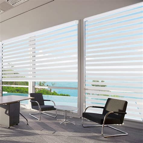 Amazon Joydeco White Sheer Zebra Blinds For Windows Cordless