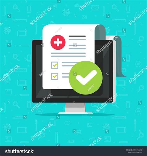 Medical Form Check List Test Results Stock Vector Royalty Free