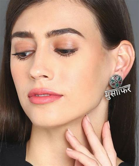 Buy Sohi Silver Plated Stud Earring Women Online At Best Prices In